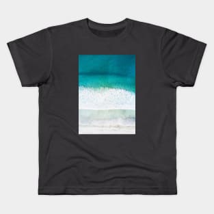 Seaside and wave #4 Sea foam. Aerial view Kids T-Shirt